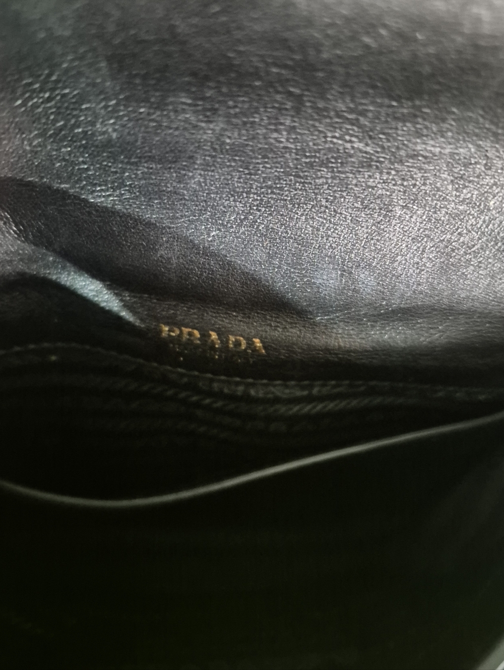 Prada Black Leather Crossbody with Gold Chain - Picture 7 of 10